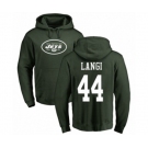 Football New York Jets #44 Harvey Langi Green Name & Number Logo Pullover Hoodie