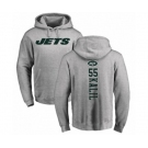 Football New York Jets #55 Ryan Kalil Ash Backer Pullover Hoodie