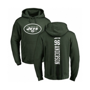 Football New York Jets #96 Henry Anderson Green Backer Pullover Hoodie