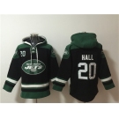 Men's New York Jets #20 Breece Hall Black Ageless Must-Have Lace-Up Pullover Hoodie