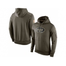 Men's New York Jets Nike Olive Salute To Service KO Performance Hoodie