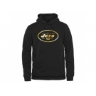 Men's New York Jets Pro Line Black Gold Collection Pullover Hoodie