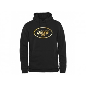 Men's New York Jets Pro Line Black Gold Collection Pullover Hoodie
