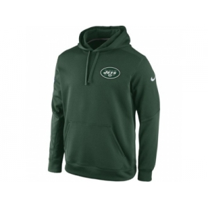 New York Jets Nike Green KO Chain Fleece Pullover Performance Hoodie