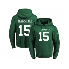 Nike New York Jets #15 Brandon Marshall Green Name & Number Pullover NFL Hoodie