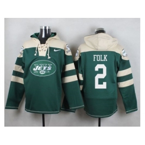 Nike New York Jets #2 Nick Folk Green Player Pullover NFL Hoodie