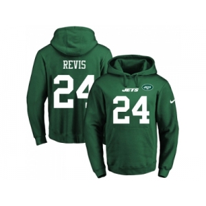 Nike New York Jets #24 Darrelle Revis Green Name & Number Pullover NFL Hoodie