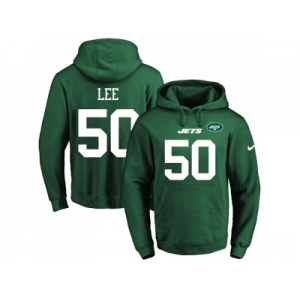Nike New York Jets #50 Darron Lee Green Name & Number Pullover NFL Hoodie