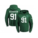 Nike New York Jets #91 Sheldon Richardson Green Name & Number Pullover NFL Hoodie