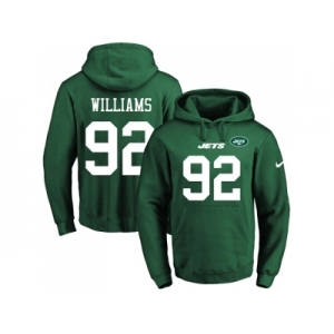 Nike New York Jets #92 Leonard Williams Green Name & Number Pullover NFL Hoodie
