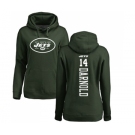 Football Women's New York Jets #14 Sam Darnold Green Backer Pullover Hoodie