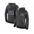 Football Women's New York Jets #26 Le'Veon Bell Stitched Black Anthracite Salute to Service Player Performance Hoodie