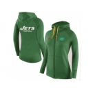 Women Nike New York Jets Full-Zip Performance Hoodie Green