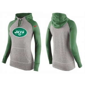 Women Nike New York Jets Performance Hoodie Grey & Green_2