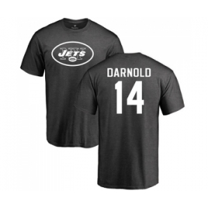 Football New York Jets #14 Sam Darnold Ash One Color T-Shirt