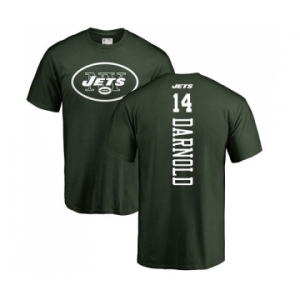 Football New York Jets #14 Sam Darnold Green Backer T-Shirt