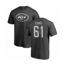 Football New York Jets #61 Alex Lewis Ash One Color T-Shirt