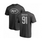 Football New York Jets #91 Bronson Kaufusi Ash One Color T-Shirt