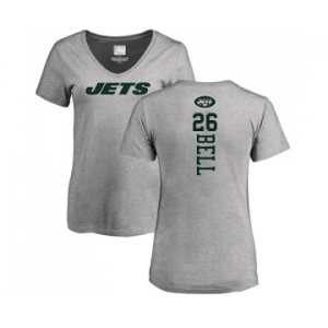 Football Women's New York Jets #26 Le'Veon Bell Ash Backer T-Shirt