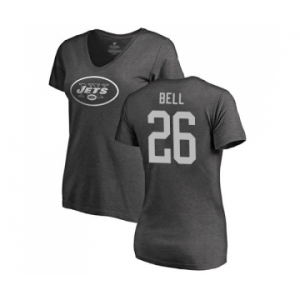 Football Women's New York Jets #26 Le'Veon Bell Ash One Color T-Shirt