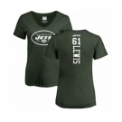 Football Women's New York Jets #61 Alex Lewis Green Backer T-Shirt