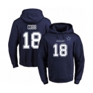 Football Men's Dallas Cowboys #18 Randall Cobb Navy Blue Name & Number Pullover Hoodie