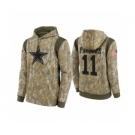 Men's Dallas Cowboys #11 Micah Parsons Camo 2021 Salute To Service Therma Performance Pullover Hoodie
