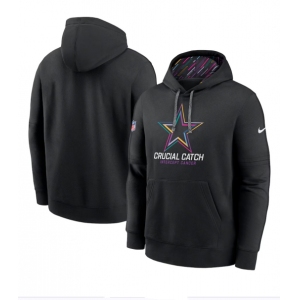 Men's Dallas Cowboys 2024 NFL Crucial Catch Club Black Performance Pullover Hoodie
