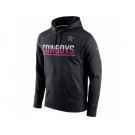 Men's Dallas Cowboys Black Breast Cancer Awareness Circuit Performance Pullover Hoodie