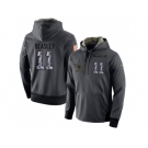 NFL Men's Nike Dallas Cowboys #11 Cole Beasley Stitched Black Anthracite Salute to Service Player Performance Hoodie