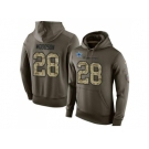 NFL Men's Nike Dallas Cowboys #28 Darren Woodson Stitched Green Olive Salute To Service KO Performance Hoodie