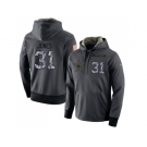 NFL Men's Nike Dallas Cowboys #31 Byron Jones Stitched Black Anthracite Salute to Service Player Performance Hoodie