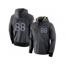 NFL Men's Nike Dallas Cowboys #88 Michael Irvin Stitched Black Anthracite Salute to Service Player Performance Hoodie