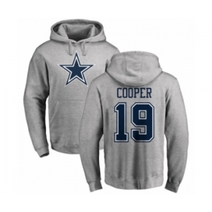 NFL Nike Dallas Cowboys #19 Amari Cooper Ash Name & Number Logo Pullover Hoodie