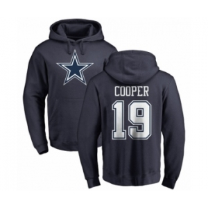 NFL Nike Dallas Cowboys #19 Amari Cooper Navy Blue Name & Number Logo Pullover Hoodie