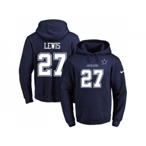 Nike Dallas Cowboys #27 Jourdan Lewis Navy Blue Name & Number Pullover NFL Hoodie