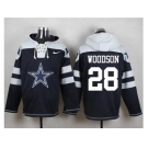 Nike Dallas Cowboys #28 Darren Woodson Navy Blue Player Pullover NFL Hoodie
