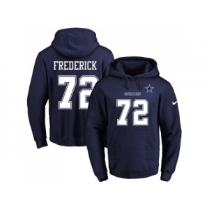 Nike Dallas Cowboys #72 Travis Frederick Navy Blue Name & Number Pullover NFL Hoodie