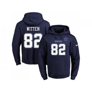 Nike Dallas Cowboys #82 Jason Witten Navy Blue Name & Number Pullover NFL Hoodie