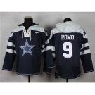 nike nfl jerseys dallas cowboys #9 romo white-blue[pullover hooded sweatshirt]