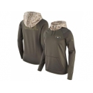 Women Dallas Cowboys Nike Olive Salute to Service Performance Pullover Hoodie