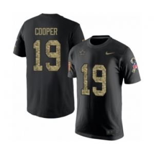 NFL Men's Nike Dallas Cowboys #19 Amari Cooper Black Camo Salute to Service T-Shirt