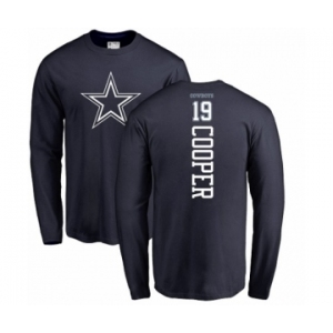 NFL Nike Dallas Cowboys #19 Amari Cooper Navy Blue Backer Long Sleeve T-Shirt