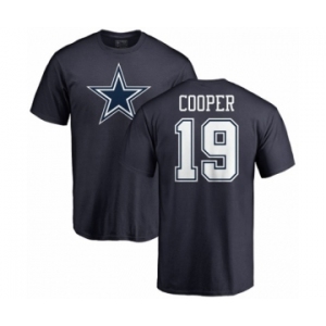 NFL Nike Dallas Cowboys #19 Amari Cooper Navy Blue Name & Number Logo T-Shirt