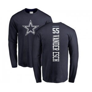NFL Nike Dallas Cowboys #55 Leighton Vander Esch Navy Blue Backer Long Sleeve T-Shirt
