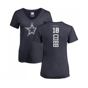 Football Women's Dallas Cowboys #18 Randall Cobb Navy Blue Backer T-Shirt