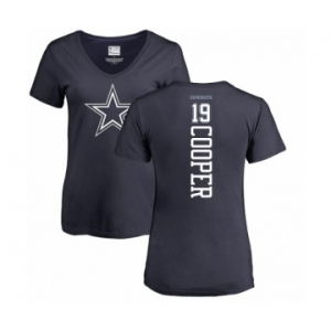 NFL Women's Nike Dallas Cowboys #19 Amari Cooper Navy Blue Backer T-Shirt
