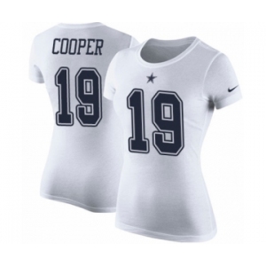 NFL Women's Nike Dallas Cowboys #19 Amari Cooper White Rush Pride Name & Number T-Shirt