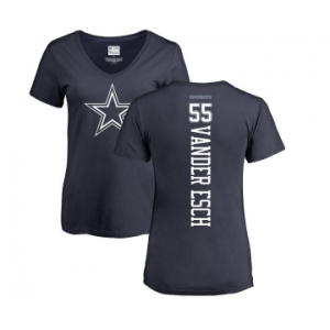 NFL Women's Nike Dallas Cowboys #55 Leighton Vander Esch Navy Blue Backer T-Shirt