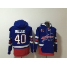 Men's Buffalo Bills #40 Von Miller Royal Ageless Must-Have Lace-Up Pullover Hoodie